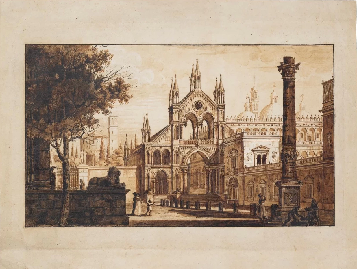 Capriccio con cupole della Basilica di San Marco
